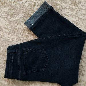 Style & Co. Denim Capri Studded Cuff Jeans 10 Blue